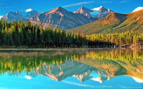 回首这段配种技术之旅, 我感慨万分