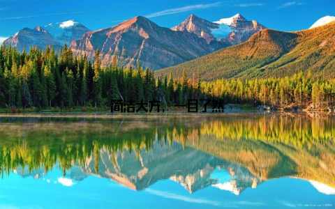 简洁大方, 一目了然