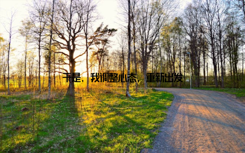 于是, 我调整心态, 重新出发