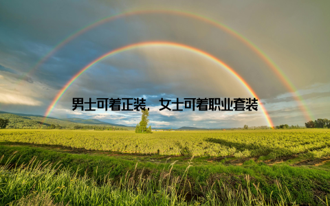 男士可着正装, 女士可着职业套装