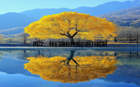 再次, 我们拥有完善的晋升机制