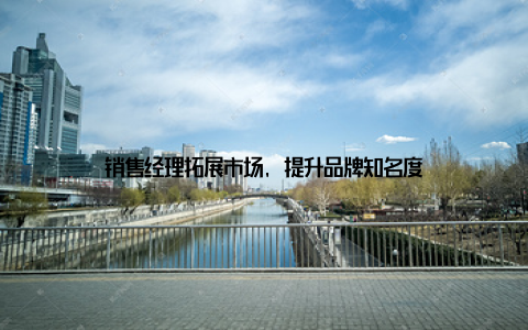 销售经理拓展市场, 提升品牌知名度