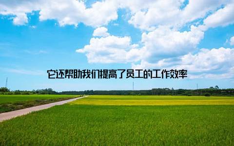 它还帮助我们提高了员工的工作效率