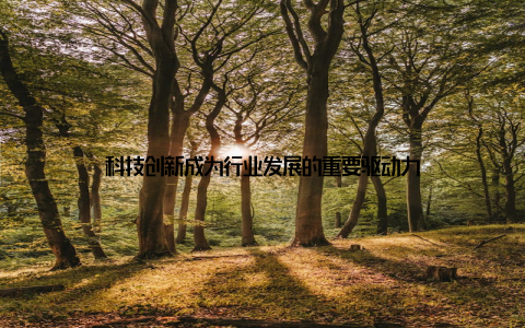 科技创新成为行业发展的重要驱动力