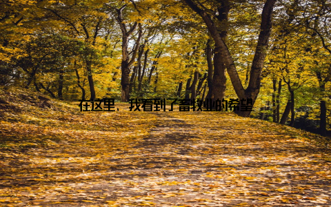 在这里, 我看到了畜牧业的希望