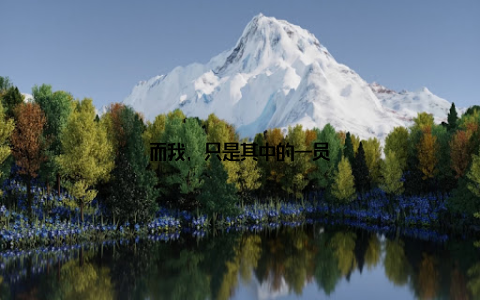 而我, 只是其中的一员