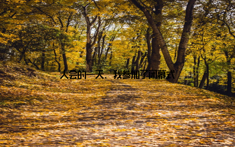 大会的一天, 我参加了闭幕式