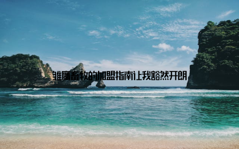 雏鹰畜牧的加盟指南让我豁然开朗