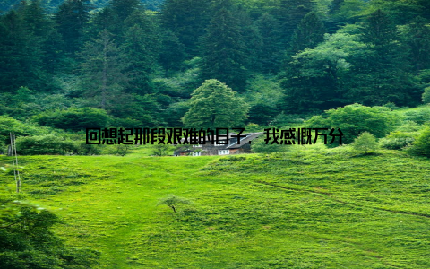 回想起那段艰难的日子, 我感慨万分