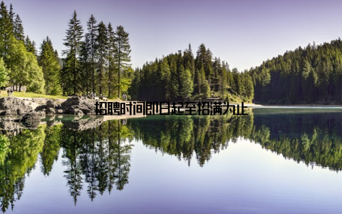 招聘时间即日起至招满为止