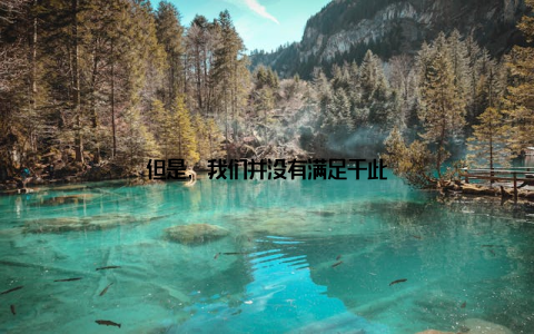 但是, 我们并没有满足于此