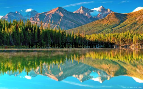 接下来, 我来到了绿色养殖示范基地