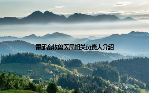 霍邱畜牧兽医局相关负责人介绍