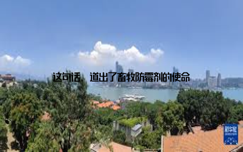 这句话, 道出了畜牧防霉剂的使命