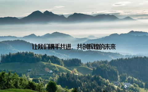 让我们携手共进, 共创辉煌的未来