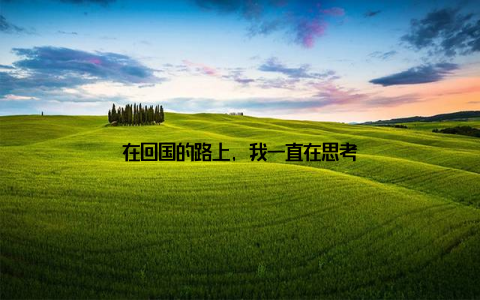 在回国的路上, 我一直在思考