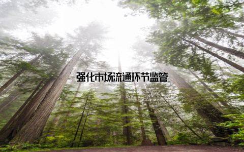 强化市场流通环节监管