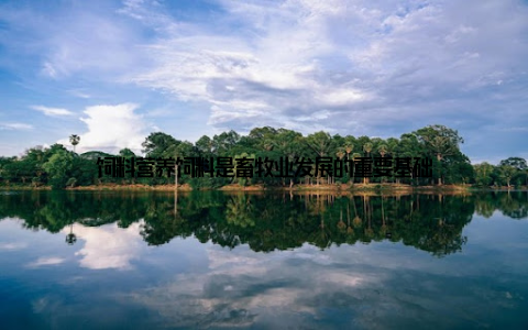 饲料营养饲料是畜牧业发展的重要基础