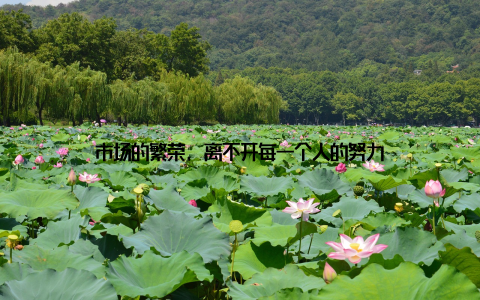 市场的繁荣, 离不开每一个人的努力